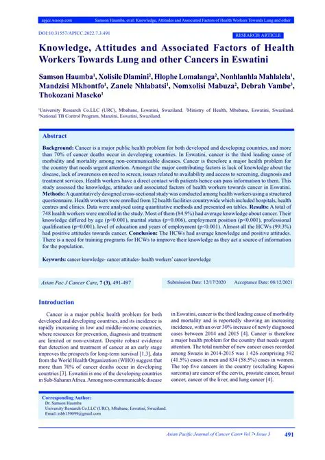 Attitudes of Health Workers