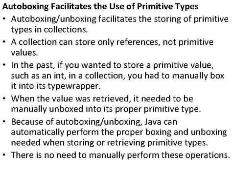Autoboxing of Primitive Types