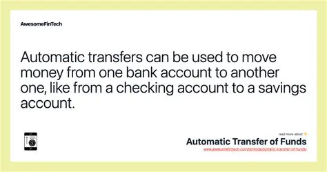 Automatic transfer of funds