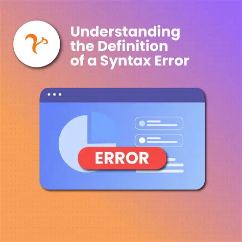 Avoidance of Syntax Errors