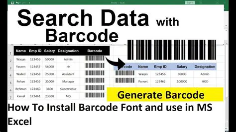 Barcode Generation and Excel Data Transfer