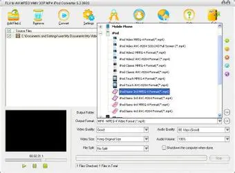 Batch Convert FLV to iPod MP4 Video Formats