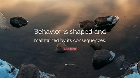 Behavior is shaped by its consequences