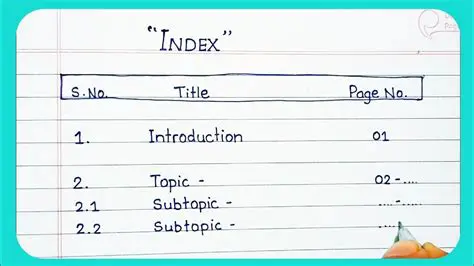 Benefits of a Project Index Page
