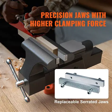 Benefits of Angled Jaws on a Bench Vise