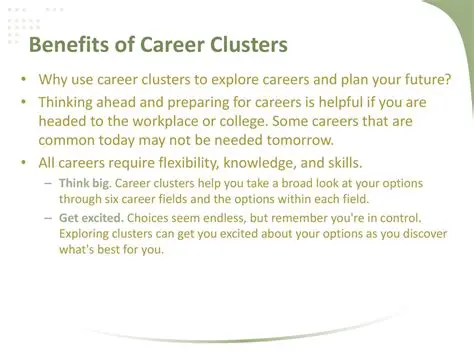 Benefits of Career Clusters