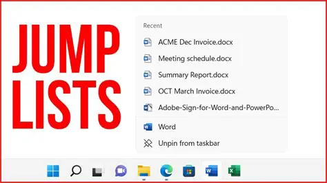 Benefits of Separating Windows Jump List Tweaks