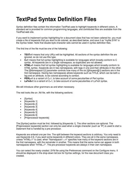 Benefits of Using TextPad AddOn Syntax Files