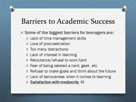 Breaking Down Barriers to Academic Success