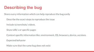 Bug Description and Steps to Reproduce