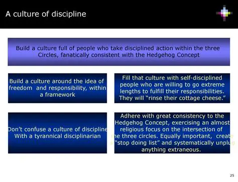 Build a disciplined culture