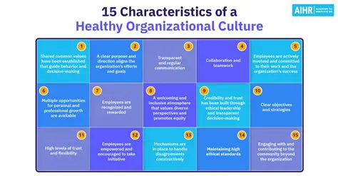 Build a healthy and transparent organizational culture