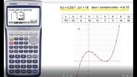 Calcul des valeurs de C et D en fonction de x