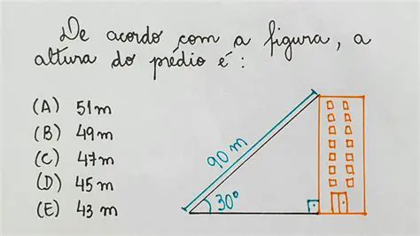 Calculando a Altura de uma Encosta com Trigonometria