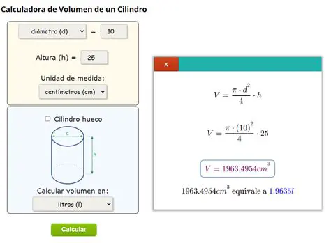 Calculando el Volumen de un Cilindro con Altura y Radio