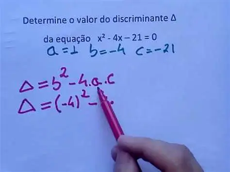 Calculando o discriminante