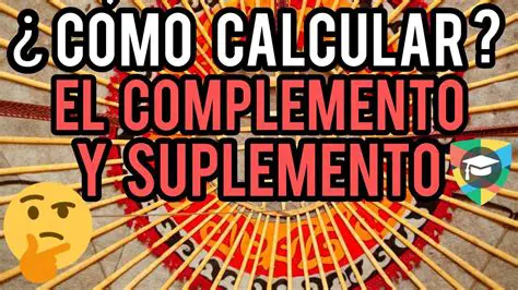 Calcular el complemento del suplemento