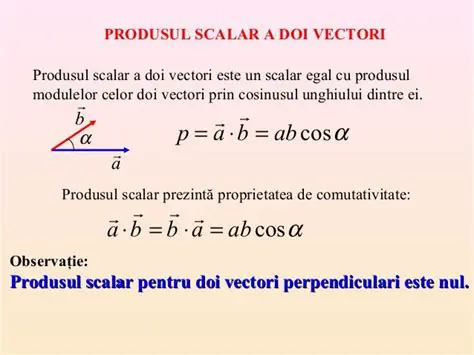 Calcularea produsului scalar