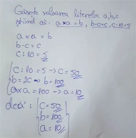 Calcularea valoarea literelor