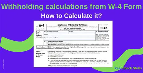 Calculates Required Withholding Allowances