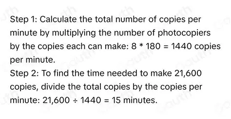 Calculating Copies per Minute