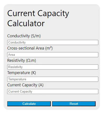Calculating Current Capacity