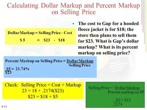 Calculating Dollar Markup for Item A