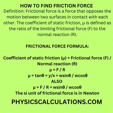 Calculating Frictional Force