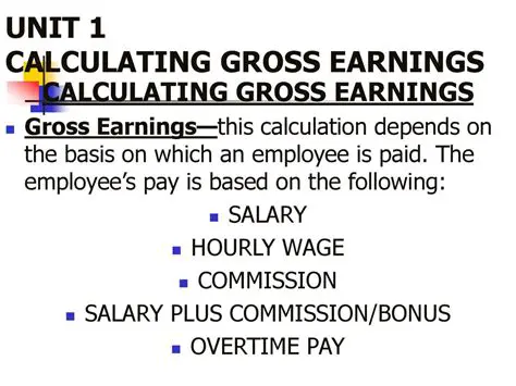 Calculating Gross Earnings