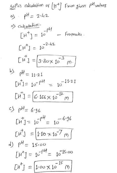 Calculating Hydrogen Ion Concentration