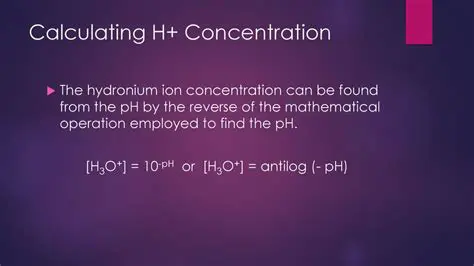 Calculating pH from Hydronium Concentration