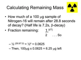 Calculating Remaining Sample Mass