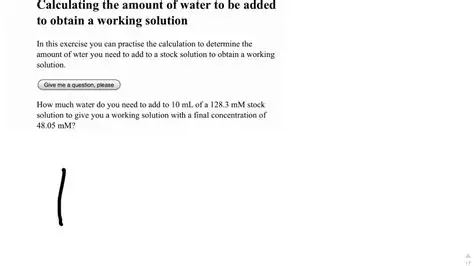 Calculating the Amount of Water Needed