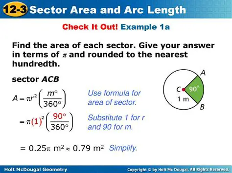 Calculating the Area of Each Sector