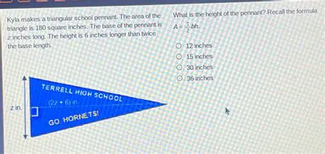 Calculating the Area of the Pennant