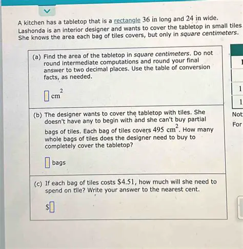 Calculating the Area of the Tabletop