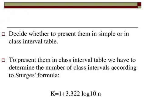 Calculating the Class Interval
