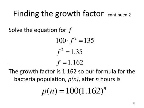 Calculating the Growth Factor
