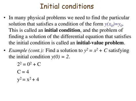 Calculating the Initial Conditions