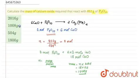 Calculating the Mass of Calcium Oxide
