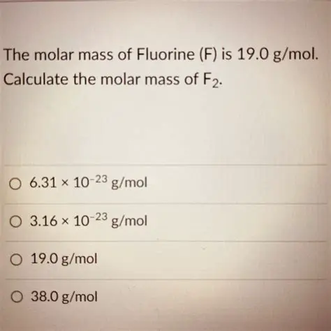 Calculating the Mass of Fluorine
