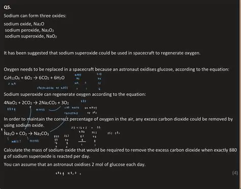 Calculating the Mass of Sodium Oxide