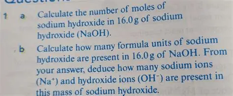 Calculating the Number of Moles of Sodium Hydroxide