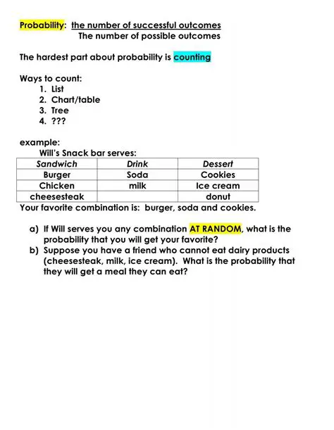 Calculating the Number of Successful Outcomes