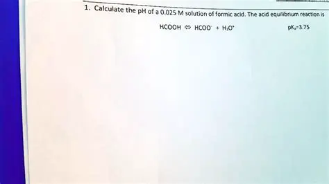 Calculating the pH of a Formic Acid Solution