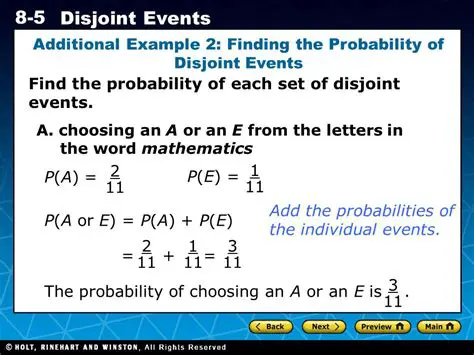 Calculating the Probability of Disjoint Events
