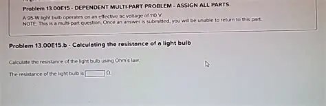 Calculating the Resistance of a Light Bulb