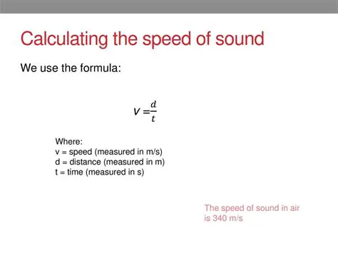 Calculating the Speed of Sound