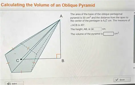 Calculating the Volume of a Solid Oblique Pyramid