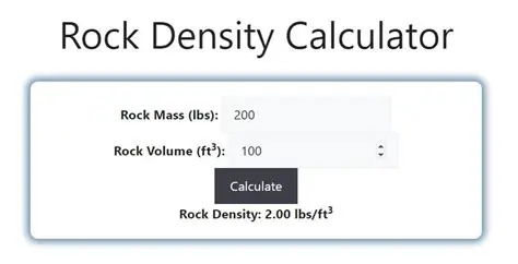 Calculating the Volume of the Rock